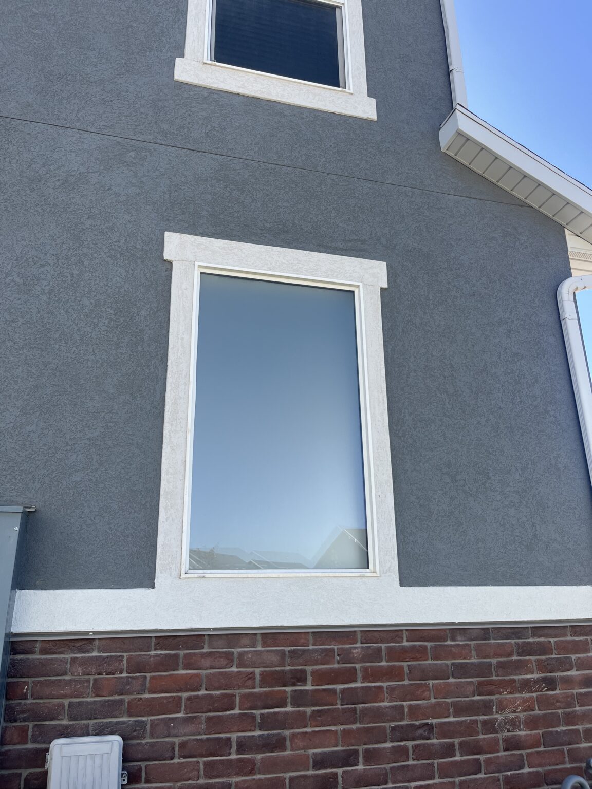 Frosted garage window for privacy