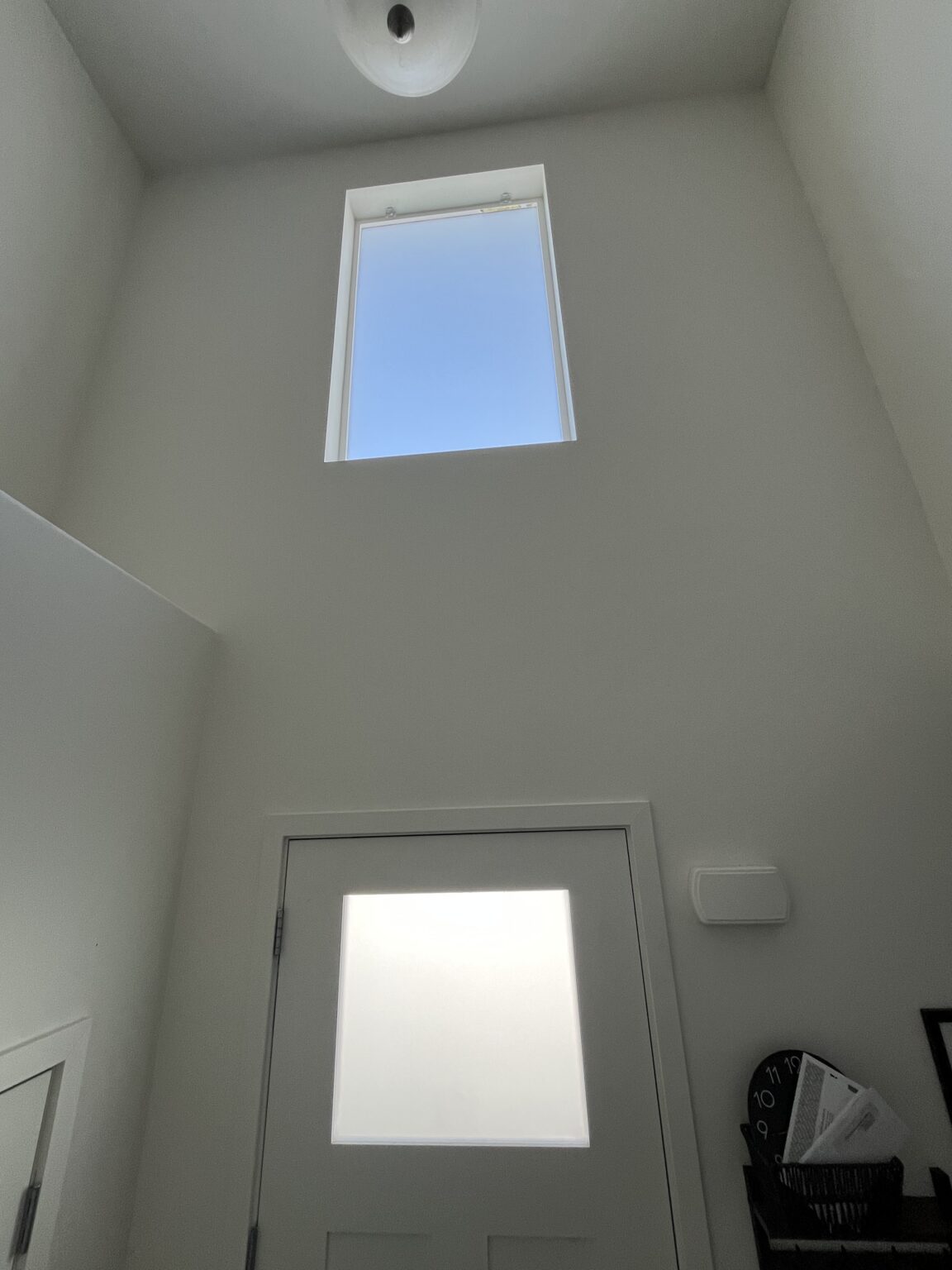 Frosted entry window for privacy