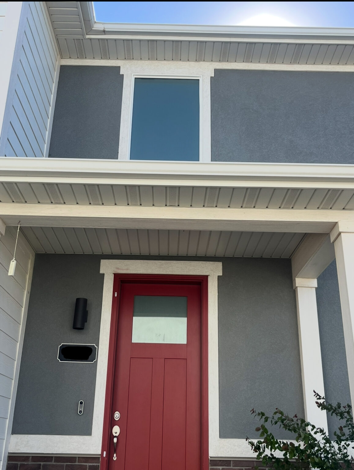 Frosted entry window for privacy